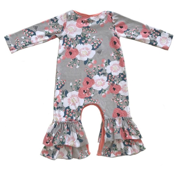 LAST ONE Icing Long Sleeve Floral Romper - Picture 2 of 6